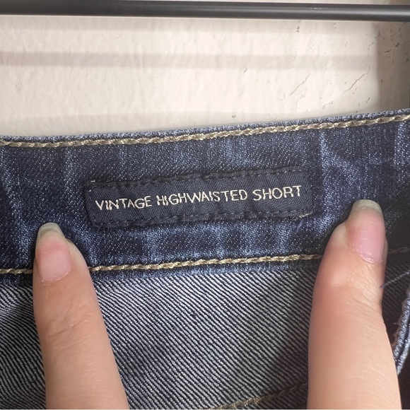 Jessica Simpson High Rise Dark Wash Denim Shorts - Picture 6 of 7